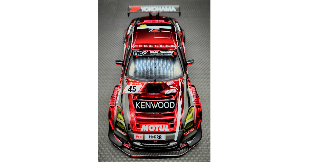 GL RACING W.MM.98 Nissan GT3 n°45 Rouge Chrome LIMITED EDITION 98mm, GL